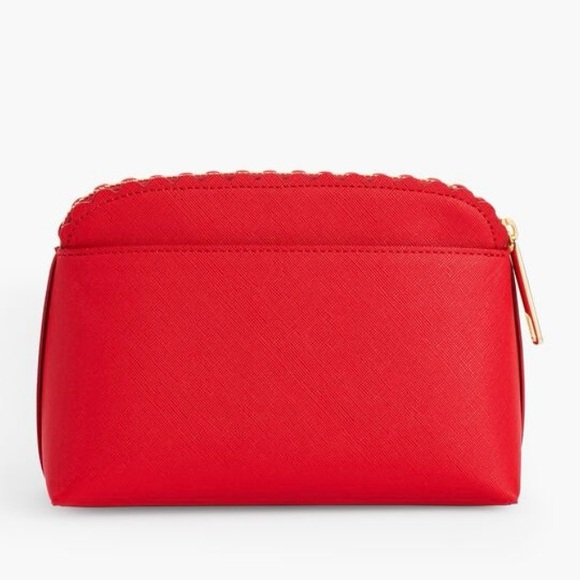Talbots Scallop-Edge Red Cosmetic Case Travel Bag – Excellent Condition - Picture 1 of 10
